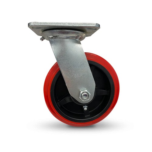 Grip 100Mm 230Kg Polyurethane On Polypropylene Wheel Castor Swivel Plate