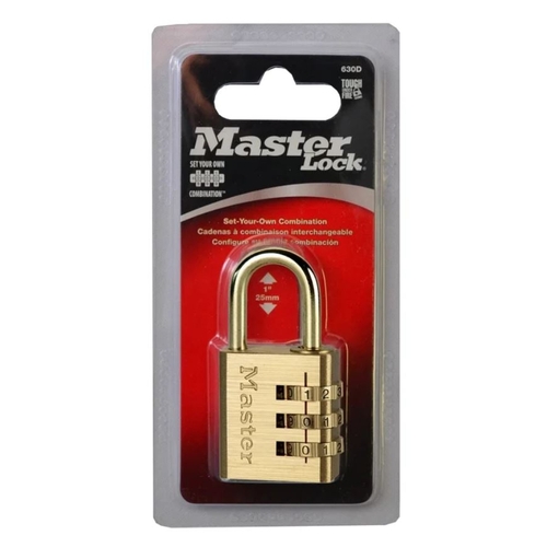 Masterlock 30mm brass Combination 3 number