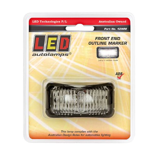 Led Front End Outline Marker Lamp 12/24V Black Base 16Cm - 42WM