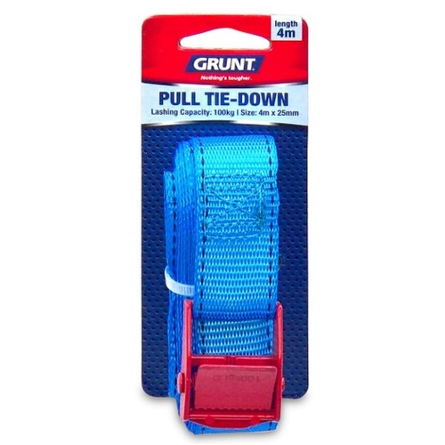 Grunt 25mm x 4m Pull Tie Down Strap