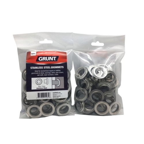 Grunt 17Mm Stainless Steel Webbing Grommets - 50 Pack - 4310882