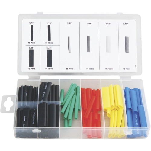 120 Pc 5-Colour Heat Shrink Tubing Assortment