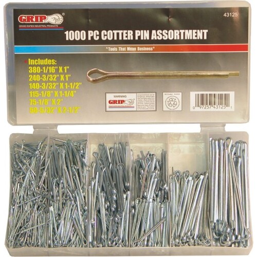 1000 Pc (Split) Cotter Pin Assortment