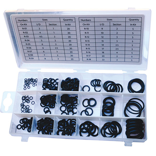 225 Pc Nitrile O-Ring Assortment - Metric