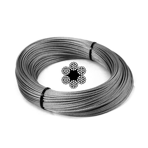 6.0mm 6×19 G1570 Galvanised Steel Wire Rope 100mt - 45002-45006