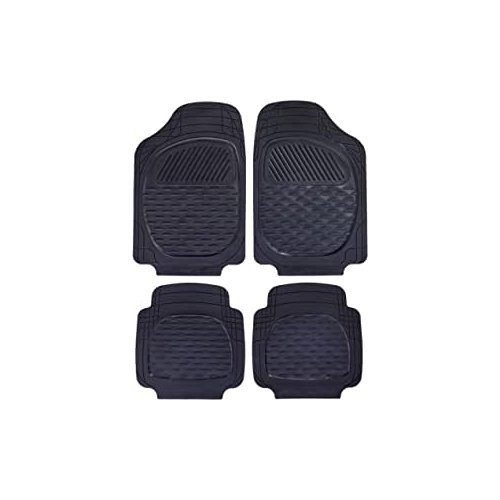 Guardian Rubber Car Floor Mat 4 Piece Set, Black