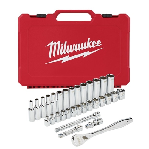 Milwaukee 48229508 32pce 3/8" Drive Ratchet & Socket Metric Set - 48229508