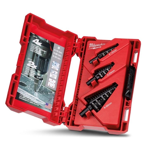 Milwaukee 48899399 3pce Metric Step Drill Bit Set