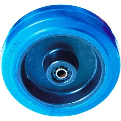 Elastic Rubber Tyred Wheels - 125Mm Blue
