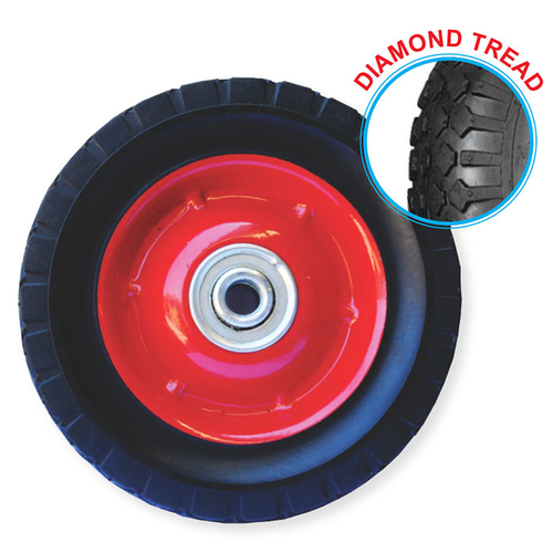 Grip 150Mm 40Kg Semi Pneumatic Rubber Tyred Wheel 5/8"Axle Diameter