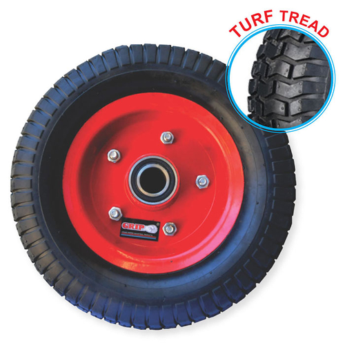 Grip 320Mm 180Kg Steel Centered Pneumatic Wheel 1"Axle Diameter