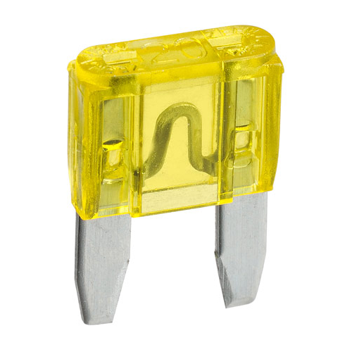 Narva Mini Blade Fuse 20A Yellow BL Pk 5