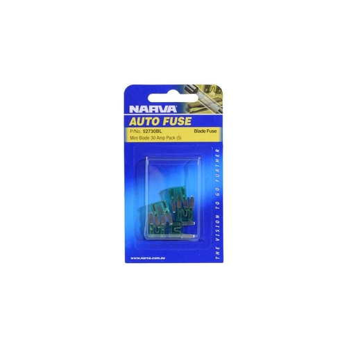 30 Amp Green Mini Blade Fuse (Blister Pack Of 5)