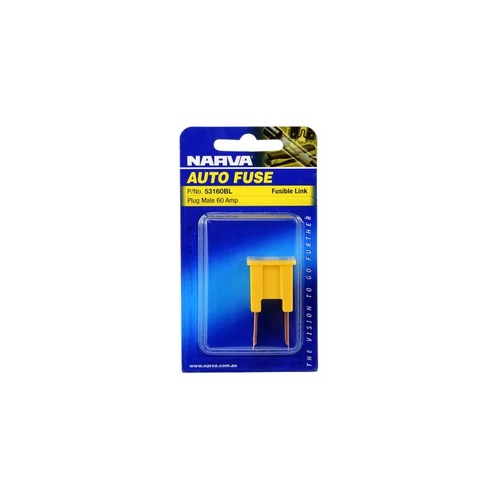 60 Amp Yellow Male Plug In Fusible Link (Blister Pack Of 1)