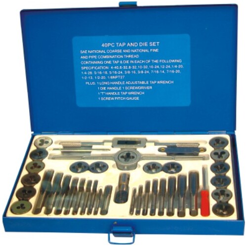 40 Pc Tap And Die Set - Sae