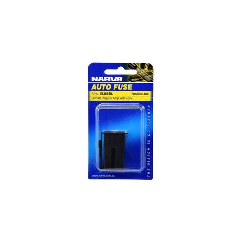 65 Amp Black Female Fusible Link - Plug In With Lock (Blister Pack Of 1)