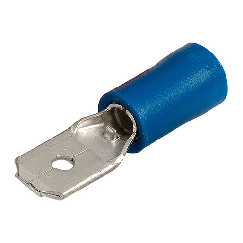 Narva Crimp Terminal Male Blade Blue Insulated 6.3mm  - 14 Pce