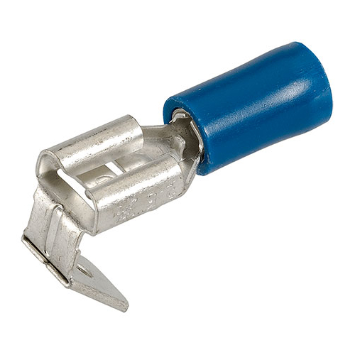 Narva Crimp Terminal 2 Way Male/Female Blade Blue Insulated 6.3mm  - 10 Pce