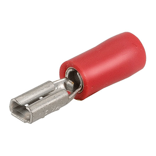 Narva Crimp Terminal Female Blade Red Insulated 3mm  - 18 Pce