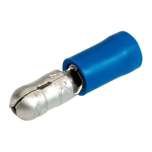 Narva Crimp Terminal Male Bullet Blue Insulated 5mm  - 14 Pce