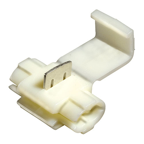 Narva Crimp Terminal Wire Tap Connector White Non Insulated 4mm  - 6 Pce