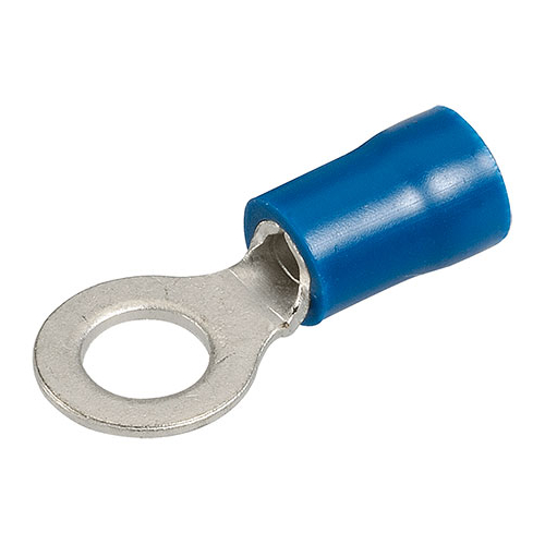 Narva Crimp Terminal Ring Blue Insulated 5mm  - 25 Pce