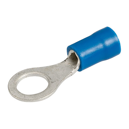 Narva Crimp Terminal Ring Blue Insulated 6.3mm  - 20 Pce