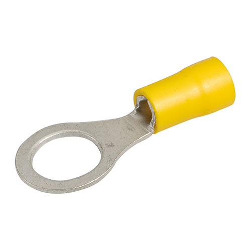 Narva Crimp Terminal Ring Yellow Insulated 9.5mm  - 10 Pce - 56092BL