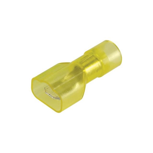 Narva Crimp Terminal Male Blade Yellow Terminal Entry 6.3 x 0.8mm Polycarbonate 50Pk