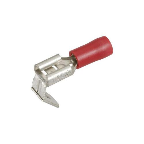 Narva Crimp Terminal 2-Way Male/Female Connector Red Terminal Entry 6.3 x 0.8mm Vinyl 100Pk