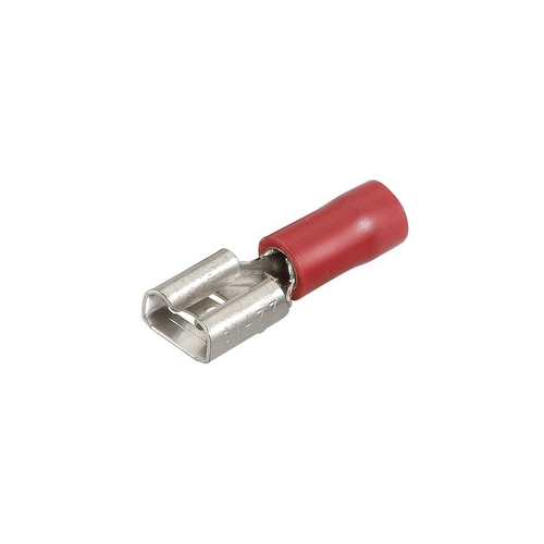 Narva Crimp Terminal Female Blade Red Terminal Entry 6.3 x 0.8mm Vinyl 100 Pce