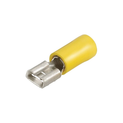 Narva Crimp Terminal Female Blade Yellow Terminal Entry 6.3 x 0.8mm Vinyl 100Pk