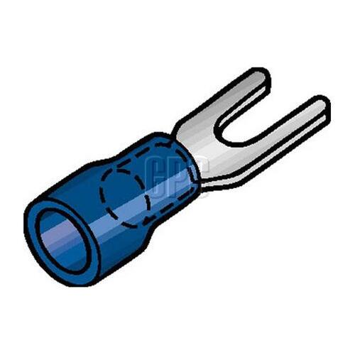 Narva Crimp Terminal Spade Blue Terminal Entry 4.3mm Vinyl 100 Pce