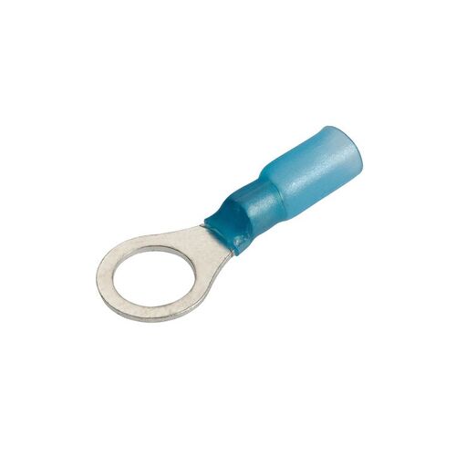 5.0Mm Adhesive Lined Ring Terminal Blue (50 Pack)