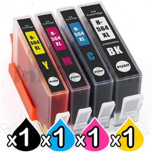 4 Pack HP 564XL Compatible Inkjet Cartridges