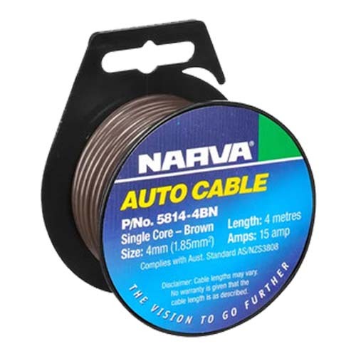 Cable Single Core 4Mm 15A 4M Brown