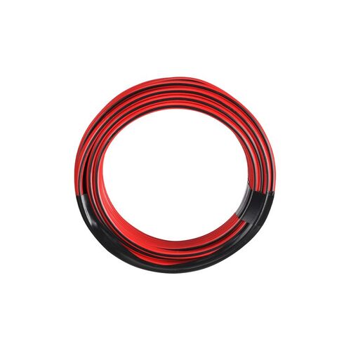 10A 3Mm Twin Core Fig 8 Cable (4M) Red With Black Tracer