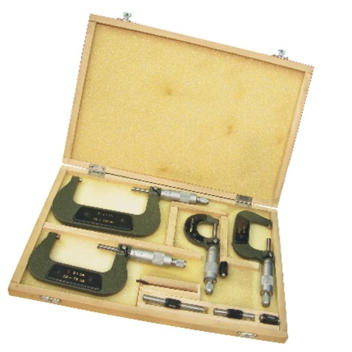 4 Pc (0-100Mm) Metric Exter. Micrometre Screw Gauge Set