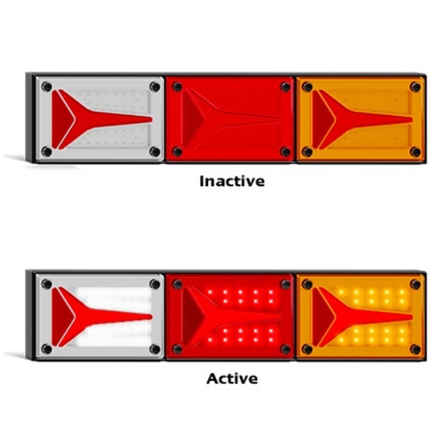 Led Stop/Tail/Ind/Rev Lamp 12/24V Diffused Tail Lamp Jumbo - 595BARWM