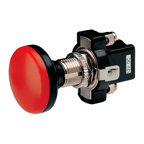 Narva Push/Pull Switch Off/On SPST Illuminated Red (Contacts Rated 10A  12V)