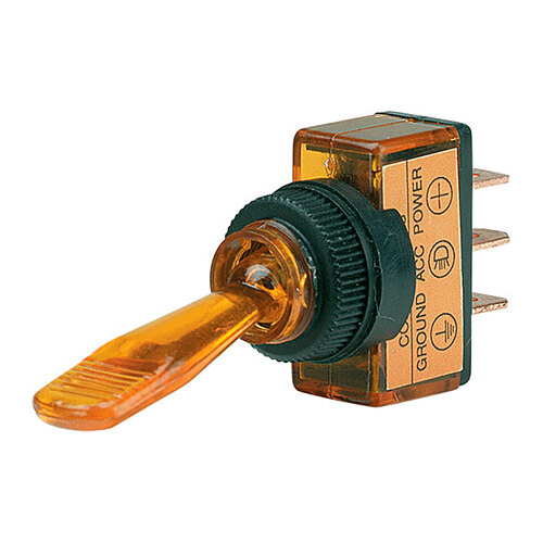 Narva Toggle Switch Off/On SPST 12V Amber Illuminated (Contacts Rated 20A  12V) BL Pk 1