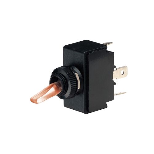 Illuminated Off/On Toggle Switch (Natural/Red)