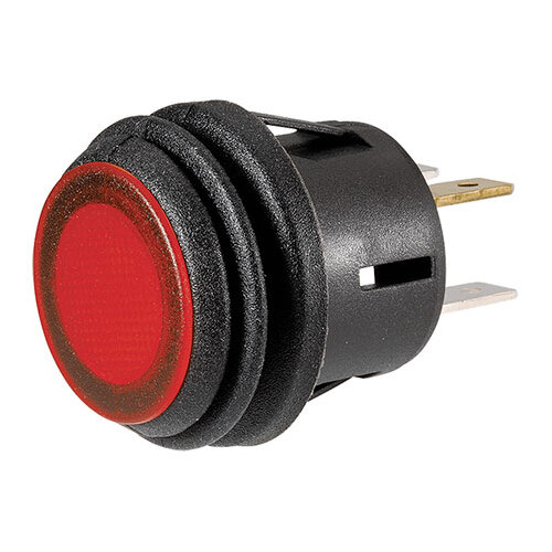 Narva Push/Push Button Switch Off/On SPST Red LED (Contacts Rated 20A  12V) BL Pk 1