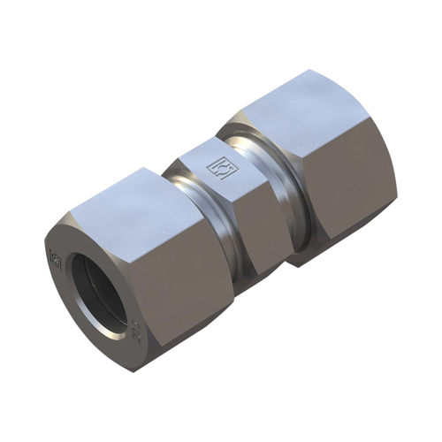 FI-G-12S-W3-MS Straight Union | 12S Tube Steel (Zi-Ni) - 6010000768