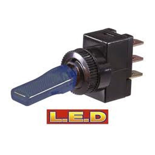 Narva Toggle Switch Off/On SPST Blue LED (Contacts Rated 20A  12V) BL Pk 1