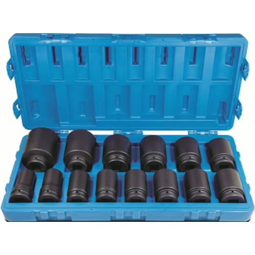 Action Impact Socket 1" Drive Deep 14 Piece Set
