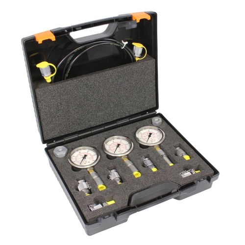 Pressure Test Kit STAUFF Test 20 3 Stainless Steel Gauges Diameter / Size 63 mm Range 1 from 0 to 10 bar Range 2 from 0 to 60 bar Range 3 from 0 to 60