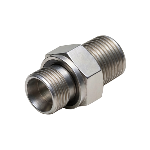 Adp-C-G06Wd-Mm-W3-Wd-B Adaptor Connector 3/8 Bsppm X 3/8 Bsppm Steel Zinc/Nickel Nbr - 6100243774