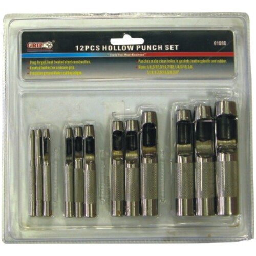 12 Pc Hollow Punch Set