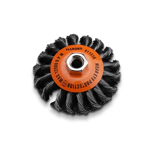 Harden Cup Twist Wire Bevel Brush 125mm